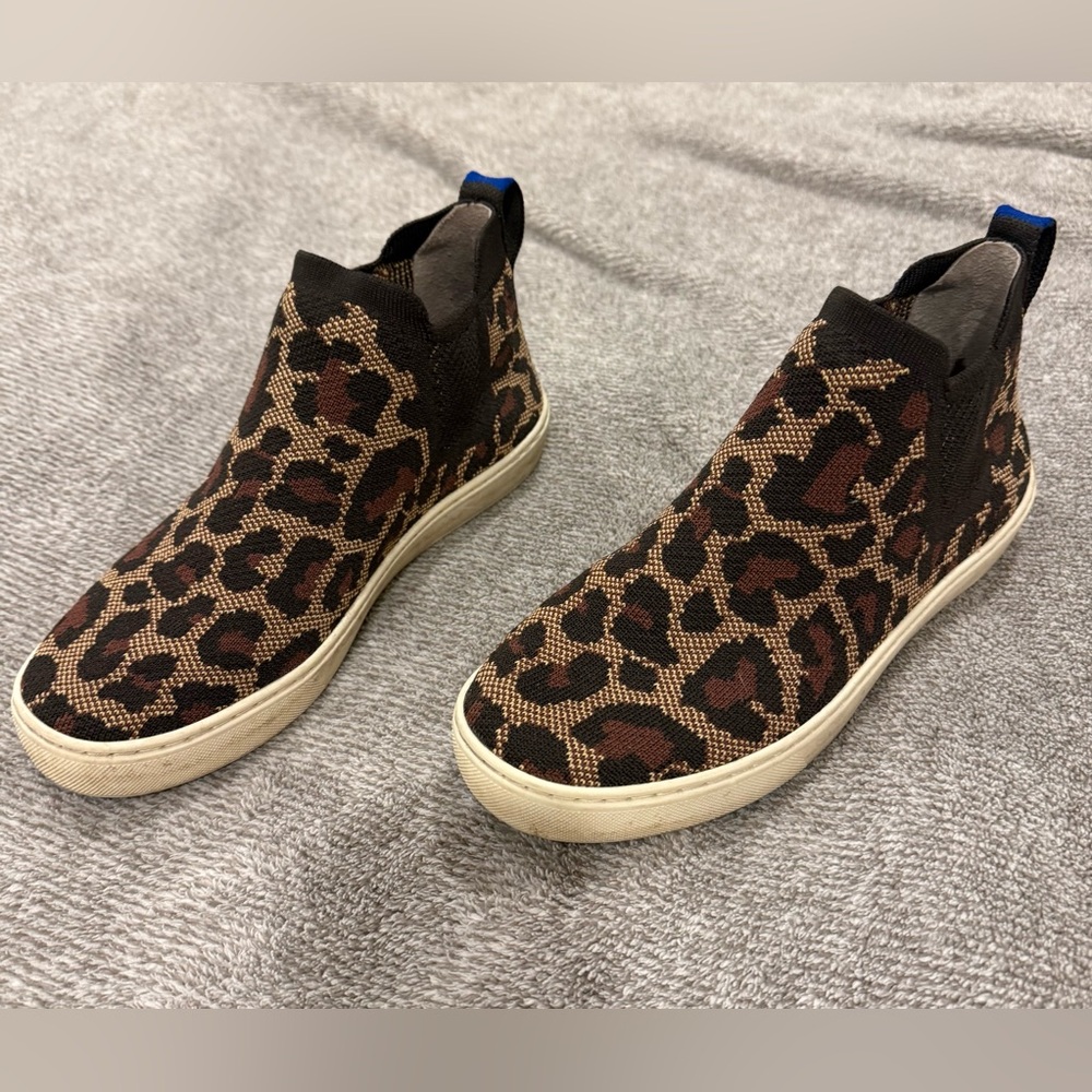 Rothy’s Leopard Print Slip-On Ankle Sneakers (size 7)